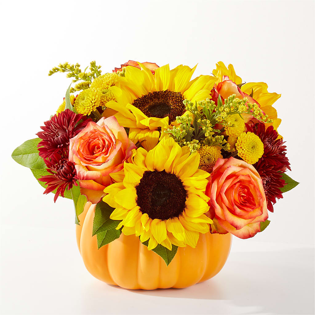 Golden Gourd Pumpkin Bouquet – Concord Flowers, Concord CA