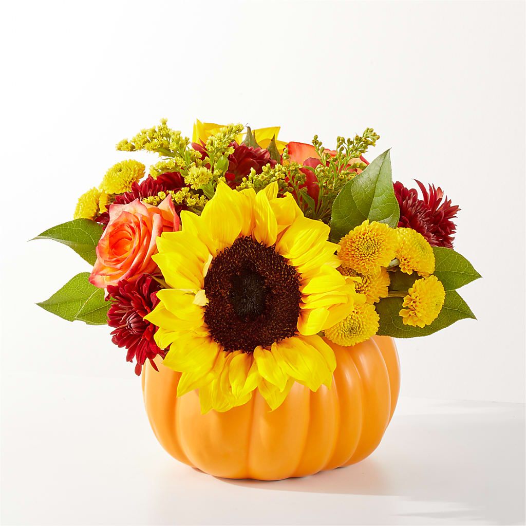 Golden Gourd Pumpkin Bouquet – Concord Flowers, Concord CA