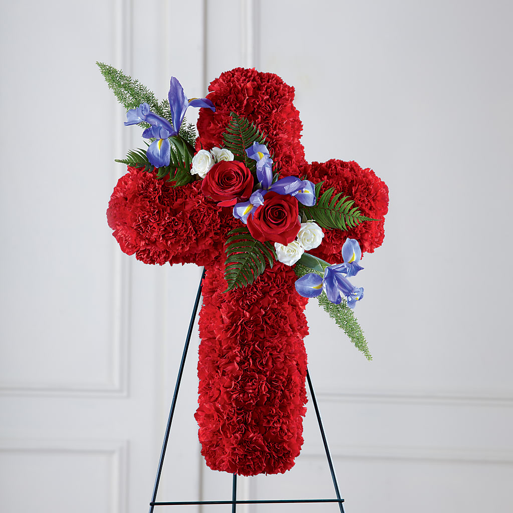 Faithful Hero Floral Cross – Concord Flowers, Concord CA