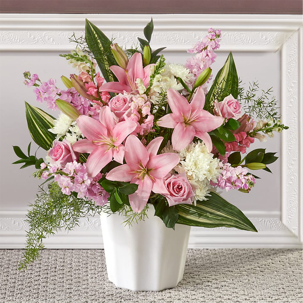 Simply Serene Floor Basket – Concord Flowers, Concord CA