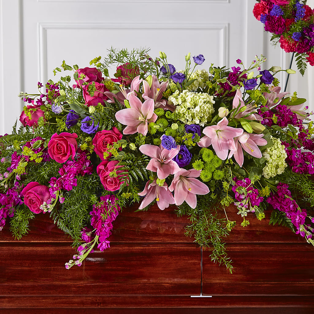 Radiant Tribute Casket Spray – Concord Flowers, Concord CA