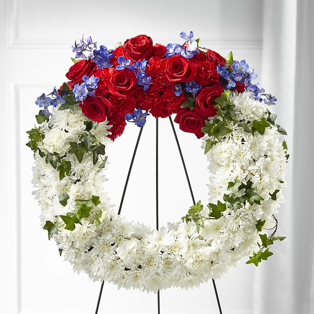 Patriotic Passion Wreath – Concord Flowers, Concord CA