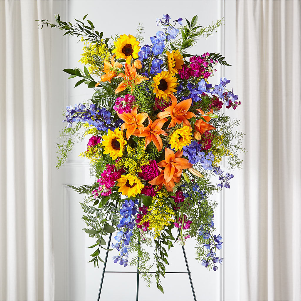 Sunlit Memories Standing Spray (Standard) – Concord Flowers, Concord CA