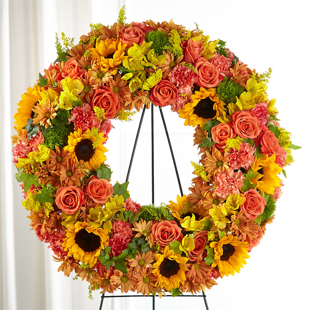 Autumnal Memories Wreath (Standard) – Concord Flowers, Concord CA