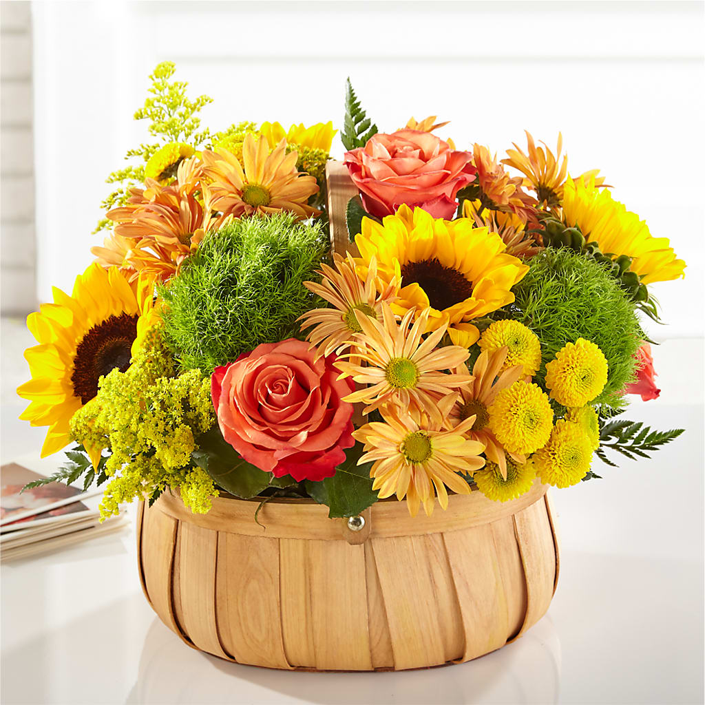 Harvest Sunflower Basket – Concord Flowers, Concord CA