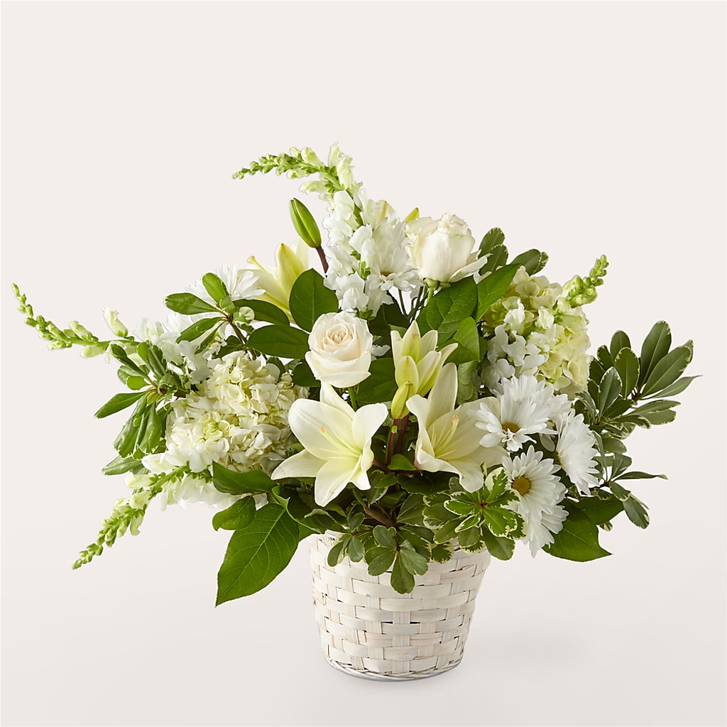 Ivory Elegance Floral Basket – Concord Flowers, Concord CA