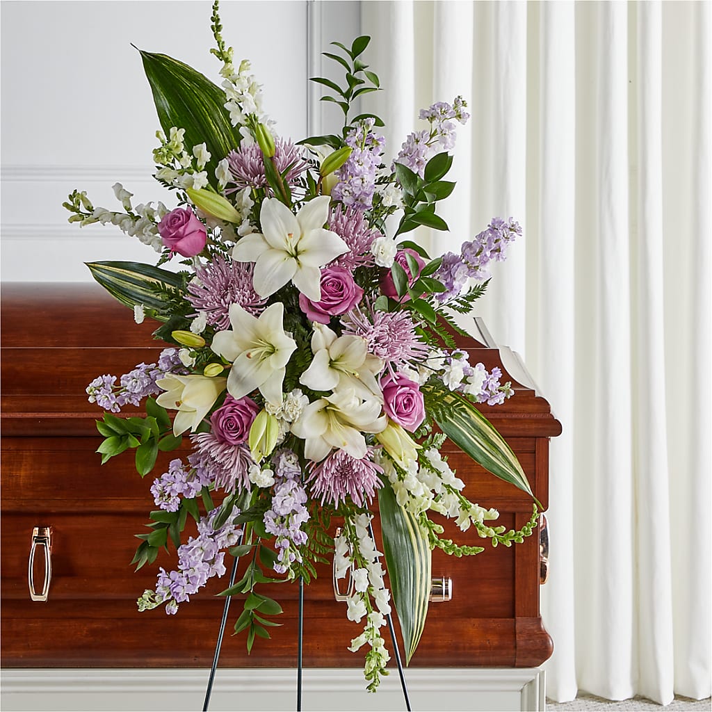 Grateful Hearts Standing Spray – Concord Flowers, Concord CA