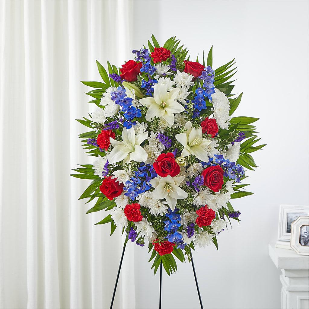 Cherished Service Standing Spray – Concord Flowers, Concord CA