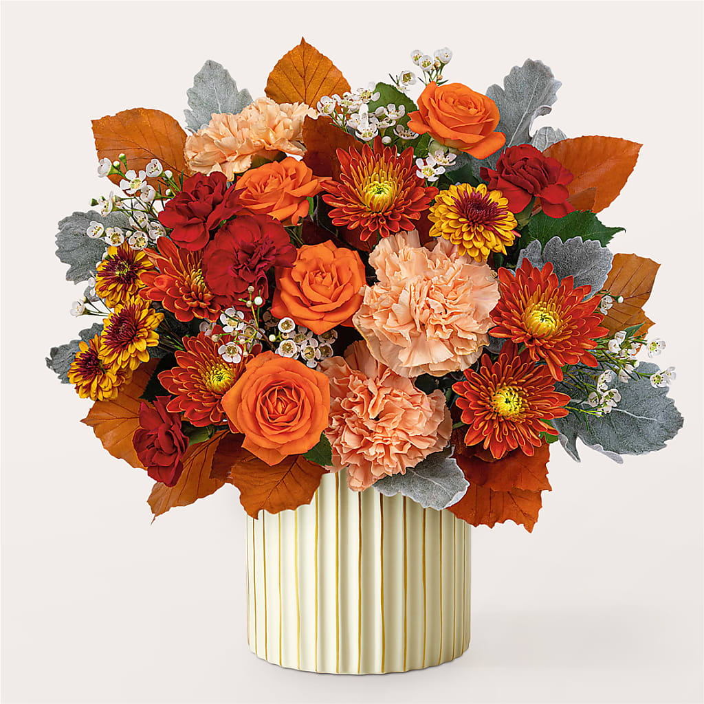Merlot Bouquet with Ivory Vase – Concord Flowers, Concord CA