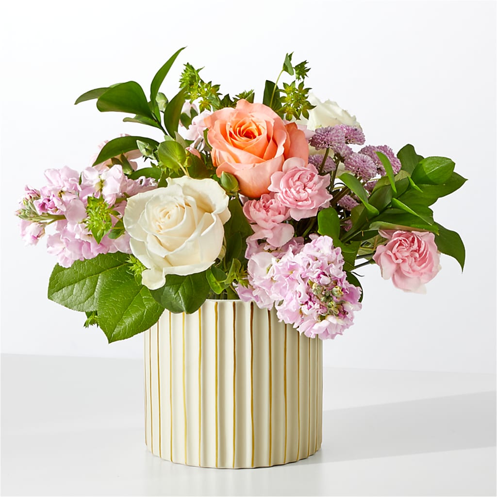 French Market Bouquet with Ivory Vase – Concord Flowers, Concord CA
