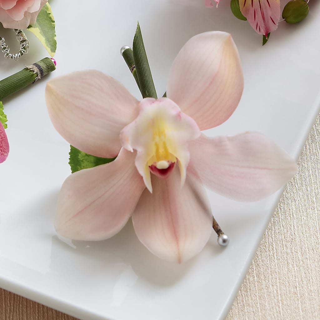 Pink Cymbidium Boutonniere – Concord Flowers, Concord CA