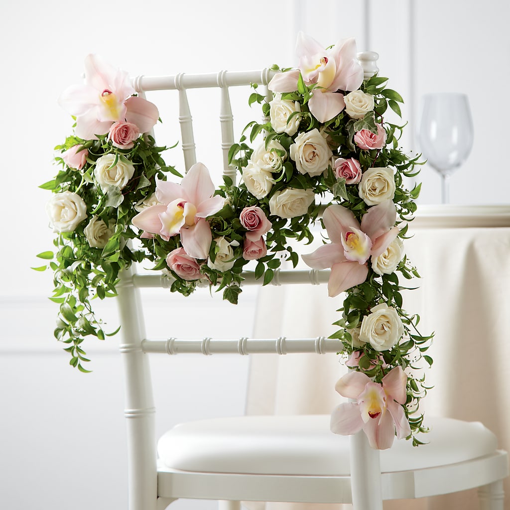 Orchid Rose Chair Décor – Concord Flowers, Concord CA