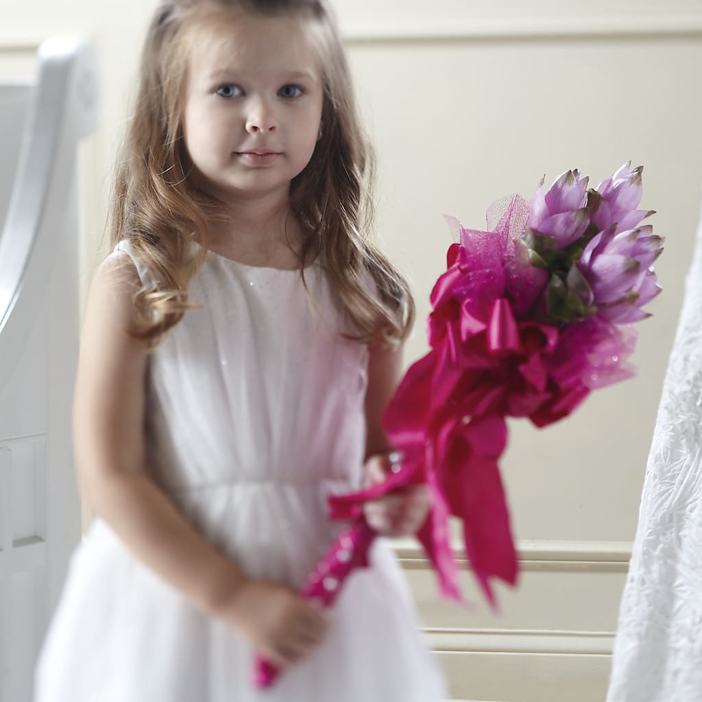 Sparkle Pink Flower Girl Bouquet – Concord Flowers, Concord CA