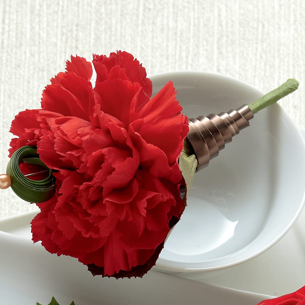 Red Carnation Boutonniere – Concord Flowers, Concord CA