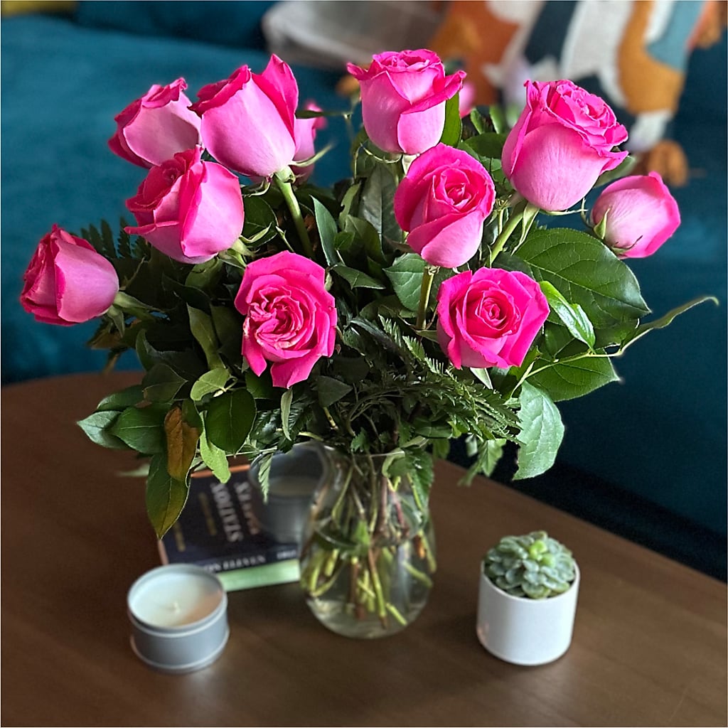 Long Stem Pink Rose Bouquet –  Concord Flowers, Concord CA