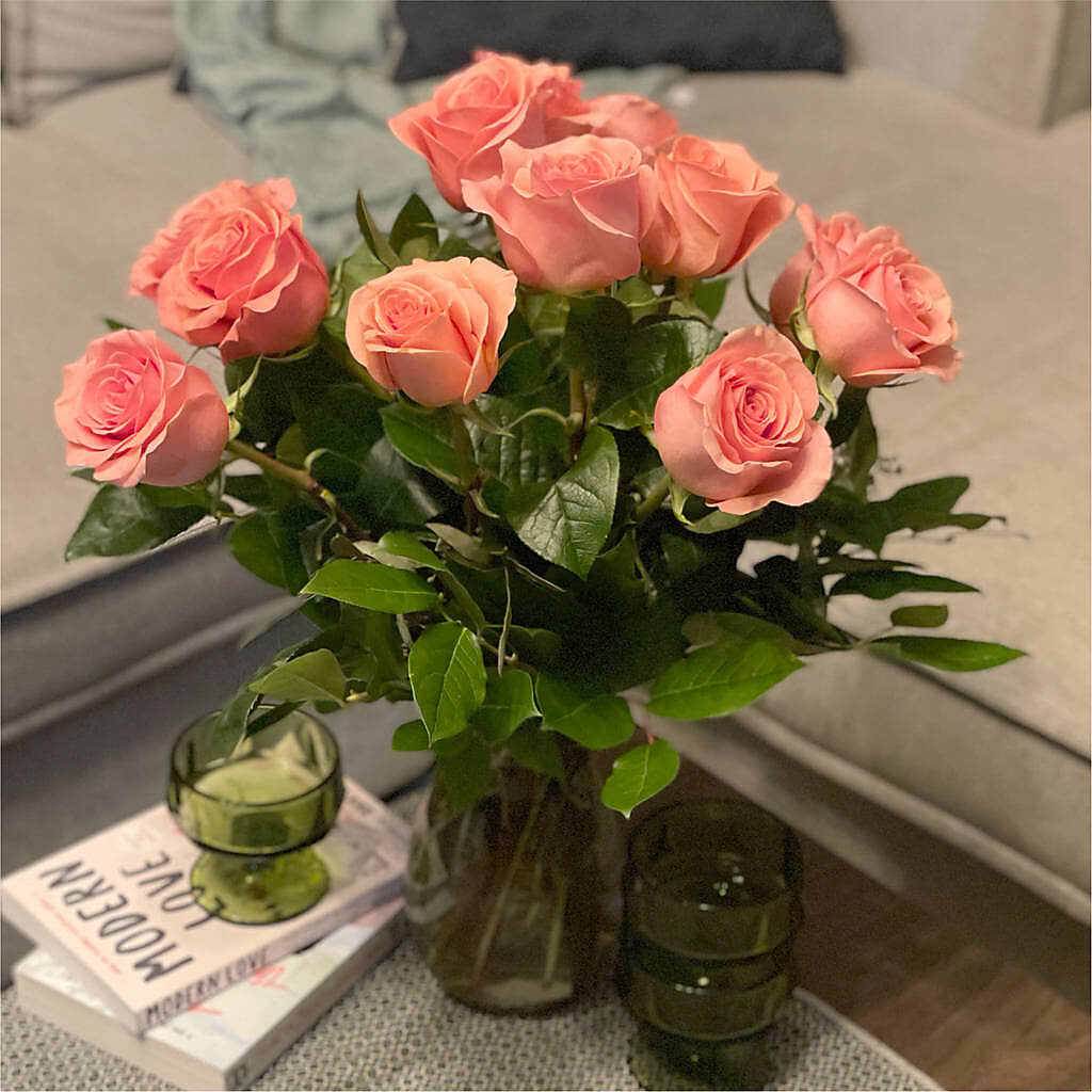 Long Stem Pink Rose Bouquet –  Concord Flowers, Concord CA