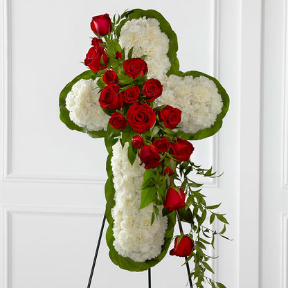 Floral Cross Easel –  Concord Flowers, Concord CA