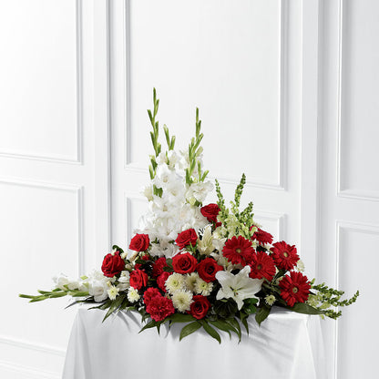 Crimson & White Arrangement –  Concord Flowers, Concord CA