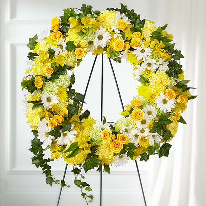 Golden Remembrance Wreath –  Concord Flowers, Concord CA