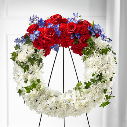 Patriotic Passion Wreath –  Concord Flowers, Concord CA