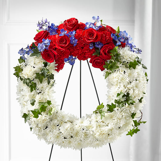Patriotic Passion Wreath –  Concord Flowers, Concord CA