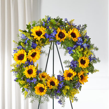 Bright Rays Wreath –  Concord Flowers, Concord CA