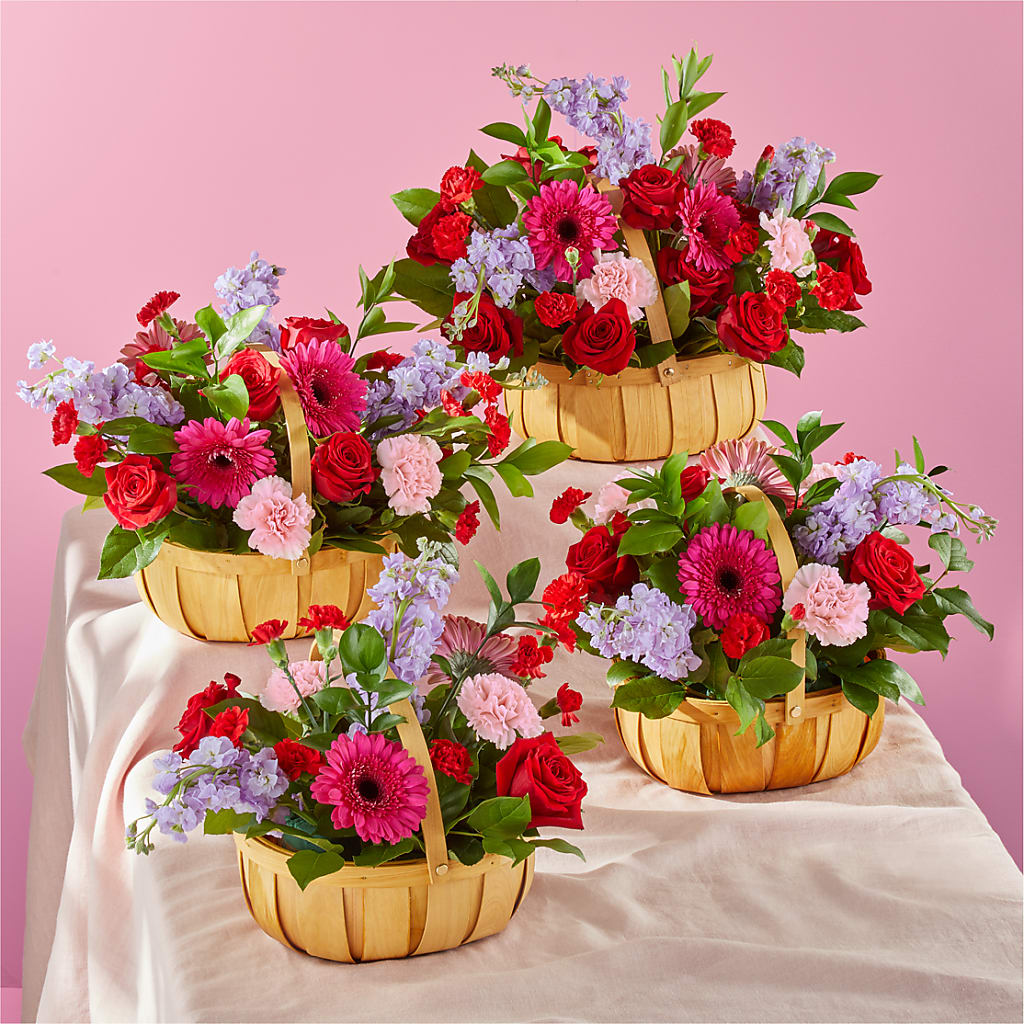 Pink Picnic Basket –  Concord Flowers, Concord CA