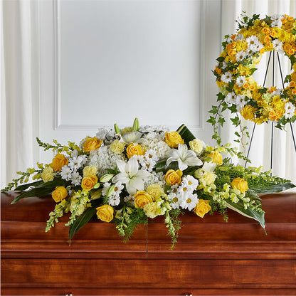 Golden Harmony Casket Spray –  Concord Flowers, Concord CA