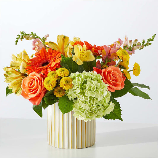 Autumn Sunshine Bouquet with Ivory Vase –  Concord Flowers, Concord CA