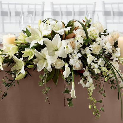 White Linen Arrangement –  Concord Flowers, Concord CA