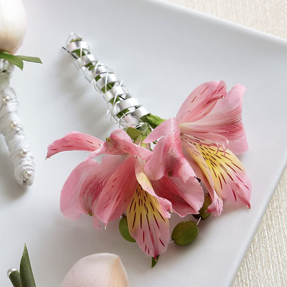 Pink Peruvian Lily Boutonniere –  Concord Flowers, Concord CA