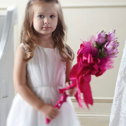 Sparkle Pink Flower Girl Bouquet –  Concord Flowers, Concord CA