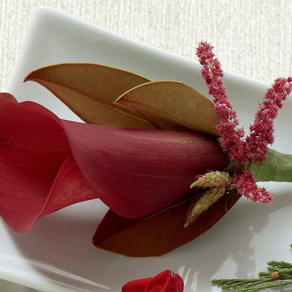 Red Calla Boutonniere –  Concord Flowers, Concord CA