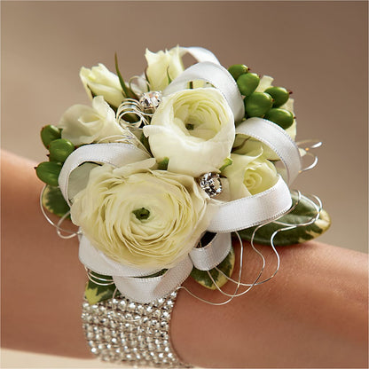 White Wedding Corsage –  Concord Flowers, Concord CA